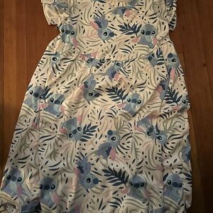 Stitch Kids Printed Dress with Blue and Pink Accents